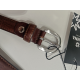 Ceinture en cuir bleu Roi "Manna"
