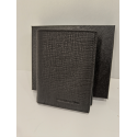 Petit portefeuille en cuir noir "Arthur&Aston"