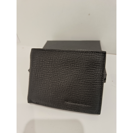 Petit portefeuille en cuir noir  "Arthur&Aston"
