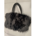 Sac en fourrure  synthétique noir (Mia et Joy)