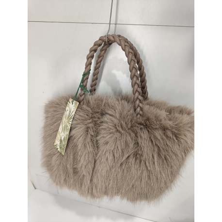 Sac en fourrure  synthétique noir (Mia et Joy)