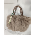 Sac en fourrure  synthétique taupe (Mia et Joy)