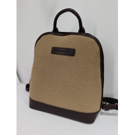 Sac en synthétique naturel et toile beige "Arthur et Aston"