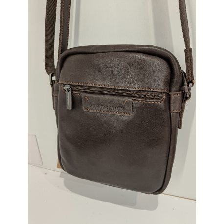 Sacoche en cuir souple marron"Arthur&Aston"