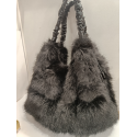 Grand sac en fourrure  synthétique noir (Mia et Joy)