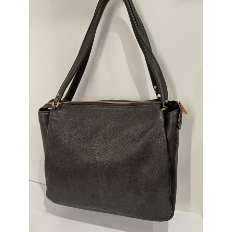 Sac en cuir noir "Arthur et Aston"