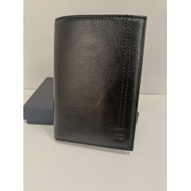 Portefeuille en cuir noir "David William"