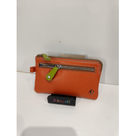 Porte monnaie plat en cuir au trois couleurs "Adapell"