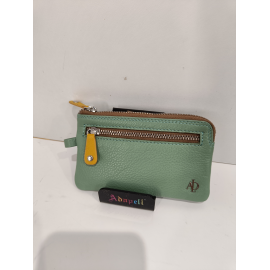 Porte monnaie plat en cuir au trois couleurs "Adapell"