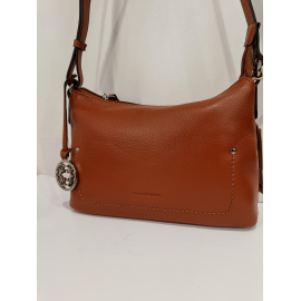 Sac porté travers en cuir camel"Francinel "