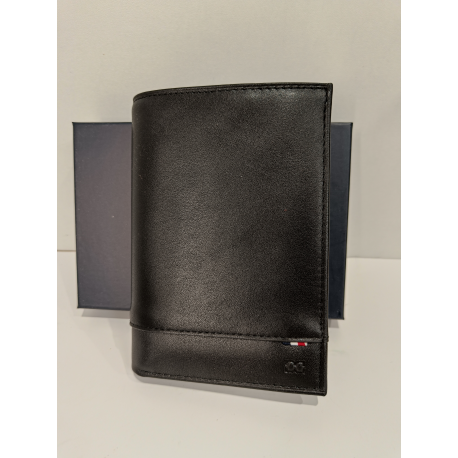Portefeuille en cuir noir "David William"