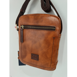  Sacoche  en cuir  camel "David William"