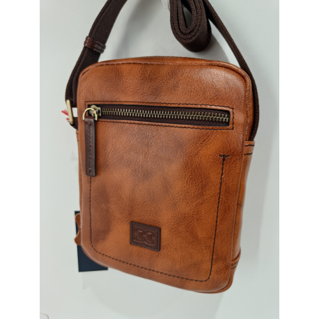  Sacoche  en cuir  camel "David William"