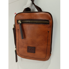  Sacoche plate en cuir noir"David William"