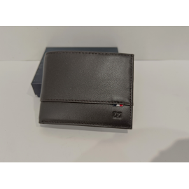 Petit portefeuille en cuir marron "David William"