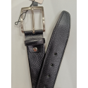 Ceinture cache billet en cuir noir "Manna"