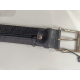 Ceinture cache billet en cuir noir "Manna"