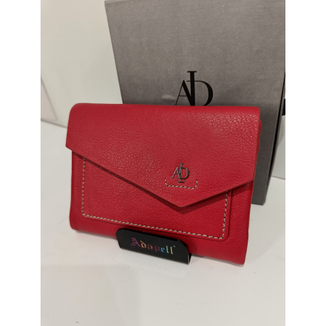 Portefeuille en cuir noir ,bleu et vert "Adapell"