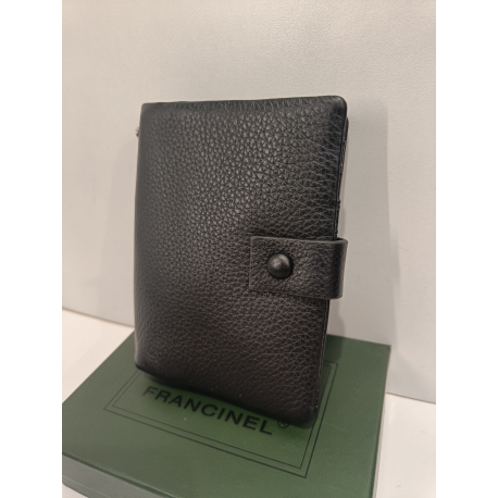 Portefeuille en cuir noir  "Francinel"