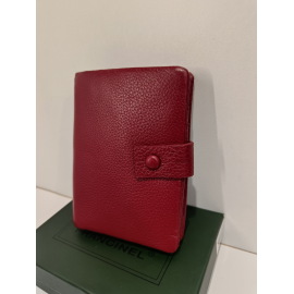Portefeuille en cuir rouge "Francinel"