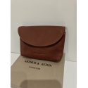Porte monnaie cognac en cuir " Arthur et Aston"