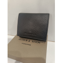 Porte monnaie cuvette noir en cuir " Arthur et Aston"