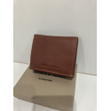 Porte monnaie cuvette cognac en cuir " Arthur et Aston"
