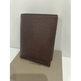 Petit portefeuille noir en cuir " Arthur et Aston"