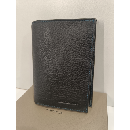 Portefeuille noir en cuir " Arthur et Aston"