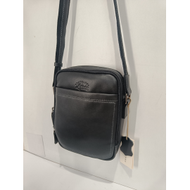  Sacoche  en cuir noir "Francinel"