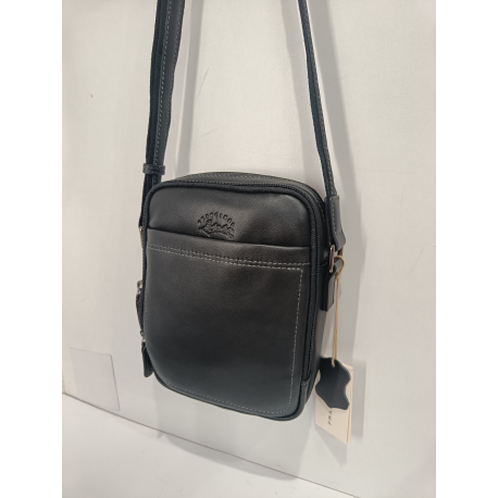  Sacoche  en cuir noir "Francinel"