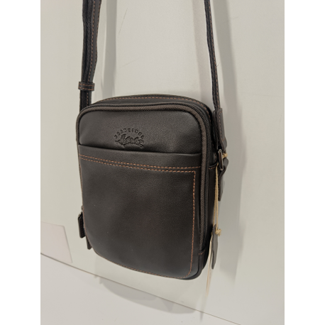  Sacoche  en cuir noir "Francinel"