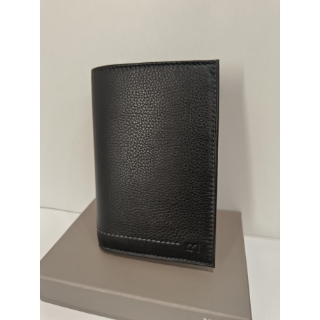  Portefeuille en cuir noir "David William""