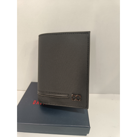 Petit portefeuille en cuir et  synthétique noir"David William"