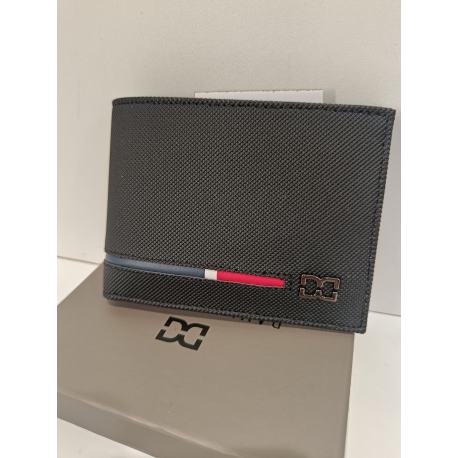 Petit portefeuille en cuir et  synthétique noir"David William"