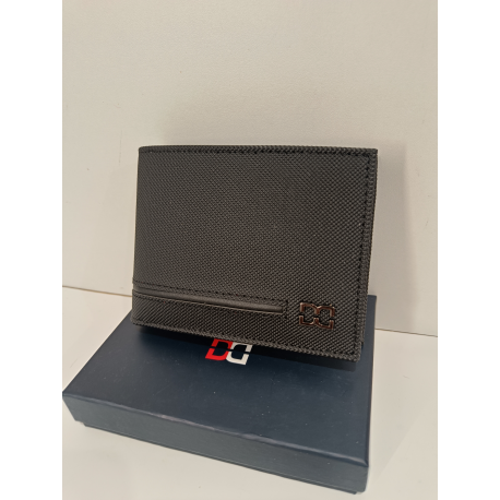 Petit portefeuille en cuir et  synthétique noir"David William"