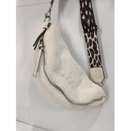 Grande banane beige en synthétique fourrure  "Mia Joy"