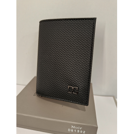 Petit portefeuille en cuir et synthétique noir"David William"