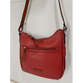 Sac porté travers en synthétiquerouge  -Francinel-