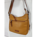 Sac porté travers en synthétique moutarde  -Francinel-
