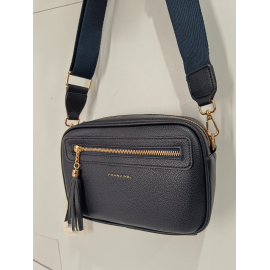 Sac porté travers en synthétique noir  -Francinel-