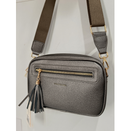 Sac porté travers en synthétique camel  -Francinel-