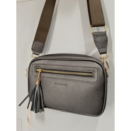 Sac porté travers en synthétique camel  -Francinel-