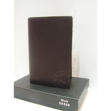 Portefeuille en cuir noir "David William"