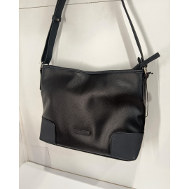 Sac porté travers en synthétique noir  -Francinel-