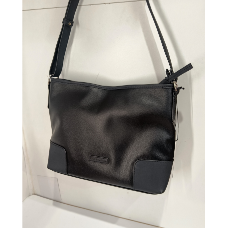 Sac porté travers en synthétique noir  -Francinel-