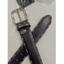 Ceinture en cuir noir  "Manna"