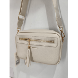 Sac porté travers en synthétique taupe -Francinel-