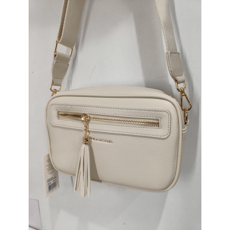 Sac porté travers en synthétique taupe -Francinel-