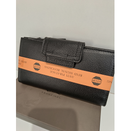 Compagnon en cuir noir -Francinel-